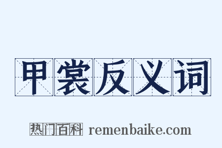 甲裳反义词是什么意思的图片